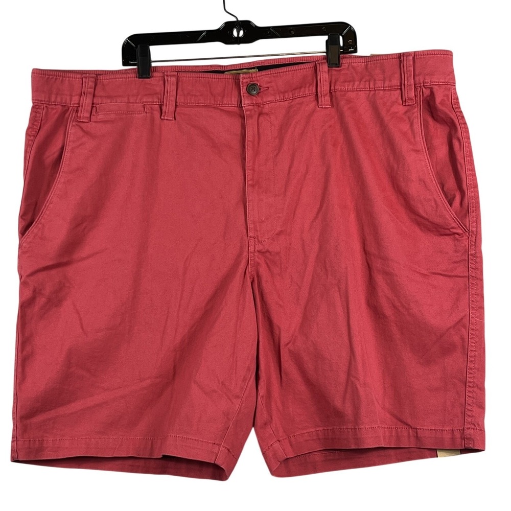 The Foundry Mens 52 Casual Shorts Comfort Stretch Garnet Rose Flat Front Preppy